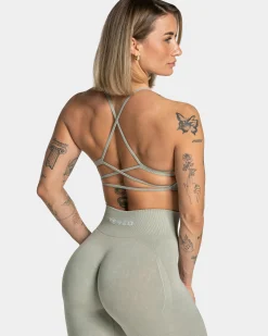 Outlet Brassière Acid « vert sauge » Femme Brassières De Sport
