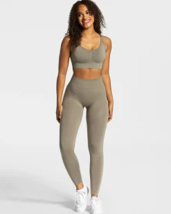 Clearance Brassière Charming Scrunch « kaki » Femme Brassières De Sport
