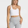 Best Brassière Sassy One Shoulder « blanc » Femme Brassières De Sport