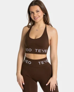 Fashion Brassière Signature Neckholder « marron foncé » Femme Brassières De Sport