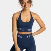 New Brassière Signature Neckholder « bleu foncé » Femme Brassières De Sport
