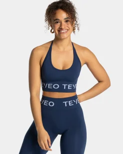 New Brassière Signature Neckholder « bleu foncé » Femme Brassières De Sport