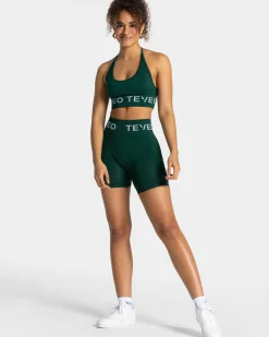 Online Brassière Signature Neckholder « vert foncé » Femme Brassières De Sport