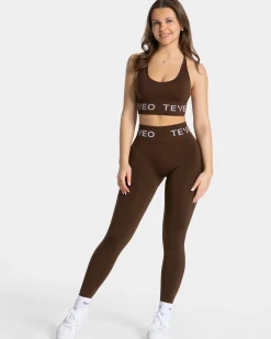 Fashion Brassière Signature Neckholder « marron foncé » Femme Brassières De Sport
