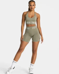 Sale Brassière Signature Neckholder « Kaki » Femme Brassières De Sport
