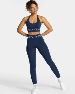 New Brassière Signature Neckholder « bleu foncé » Femme Brassières De Sport