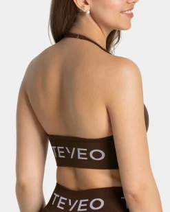 Fashion Brassière Signature Neckholder « marron foncé » Femme Brassières De Sport