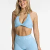 Clearance Brassière Signature Twisted « Ice Blue » Femme Brassières De Sport