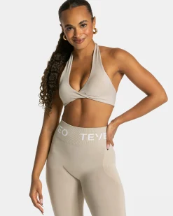 Fashion Brassière Signature Twisted « Latte » Femme Brassières De Sport