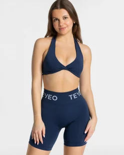 Outlet Brassière Signature Twisted « bleu foncé » Femme Brassières De Sport
