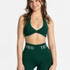 Clearance Brassière Signature Twisted « vert foncé » Femme Brassières De Sport