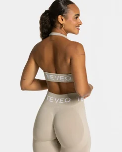 Fashion Brassière Signature Twisted « Latte » Femme Brassières De Sport