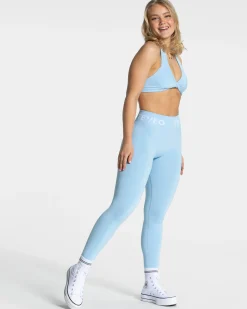 Clearance Brassière Signature Twisted « Ice Blue » Femme Brassières De Sport