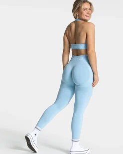 Clearance Brassière Signature Twisted « Ice Blue » Femme Brassières De Sport