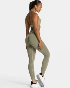 Online Brassière Signature Twisted « Kaki » Femme Brassières De Sport