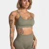 Clearance Brassière Timeless Pro « kaki » Femme Brassières De Sport