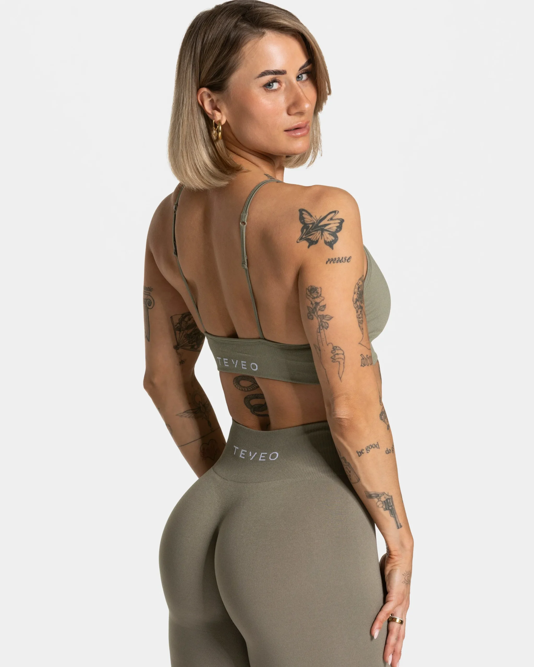Clearance Brassière Timeless Pro « kaki » Femme Brassières De Sport