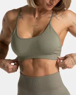 Clearance Brassière Timeless Pro « kaki » Femme Brassières De Sport