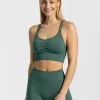 Outlet Brassière Timeless Scrunch « vert foncé » Femme Brassières De Sport