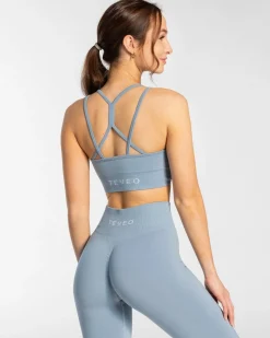 Fashion Brassière Timeless Scrunch « bleu acier » Femme Brassières De Sport