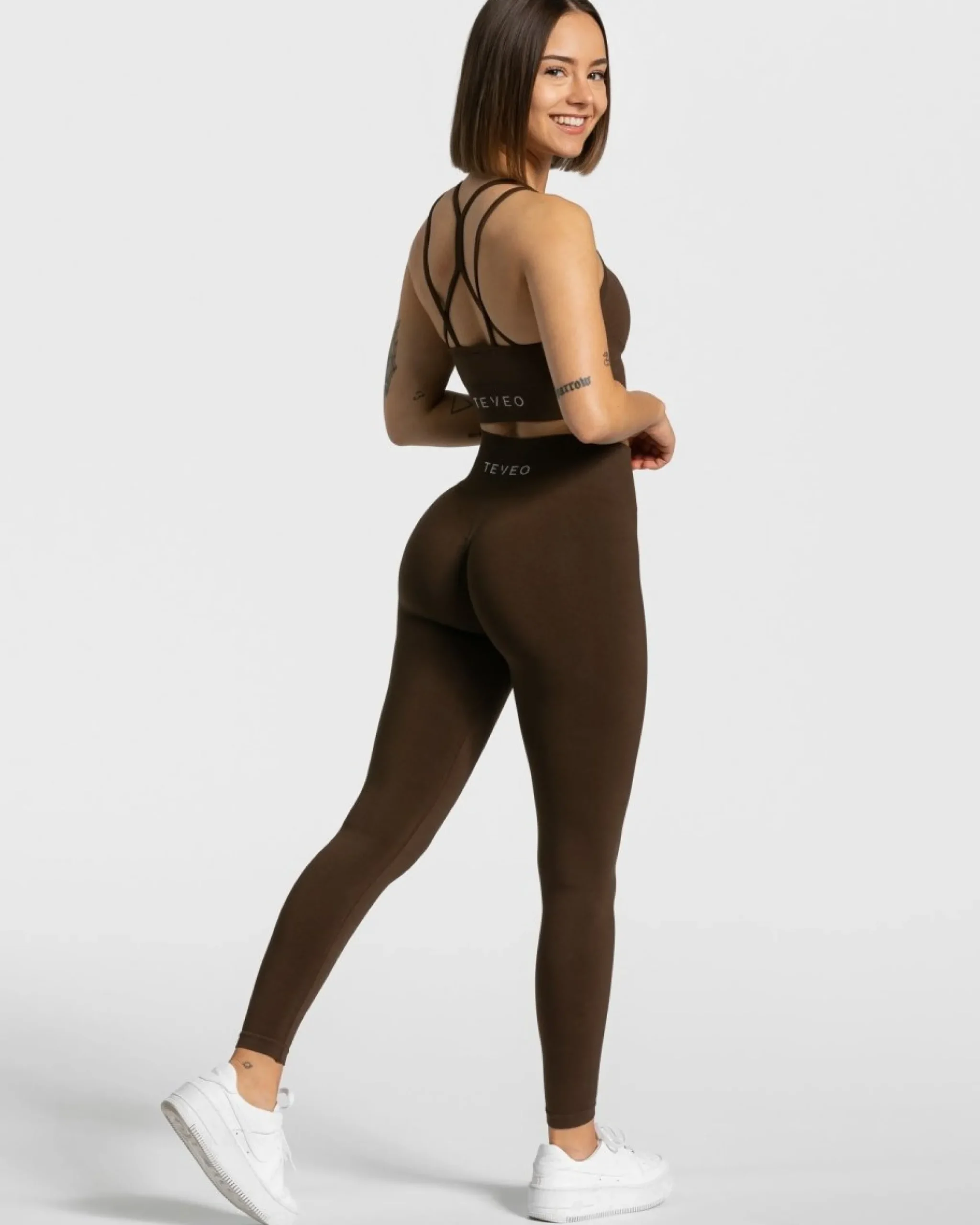 Online Brassière Timeless Scrunch « marron foncé » Femme Brassières De Sport