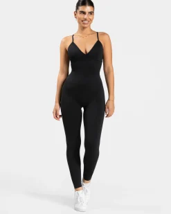 Sale Combinaison dos en V Covert scrunch Essence « Noir » Femme Combinaisons