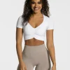 Fashion Crop Top Focus « blanc » Femme Hauts | T-shirts
