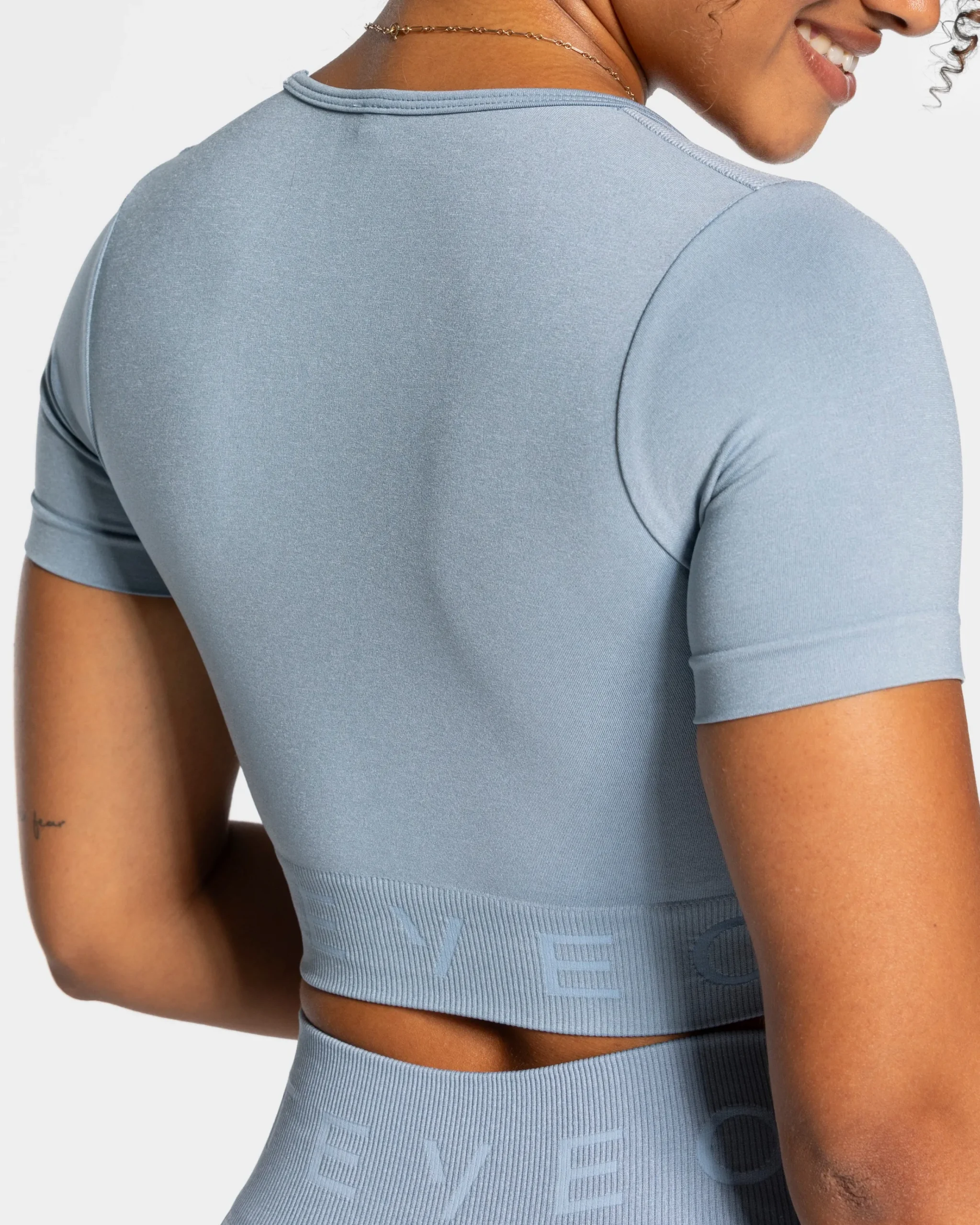 Outlet Crop Top Focus « bleu acier » Femme Hauts | T-shirts
