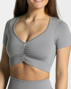 Best Crop Top Focus « gris » Femme Hauts | T-shirts
