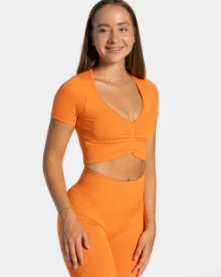 Fashion Crop Top Focus « orange » Femme Hauts | T-shirts