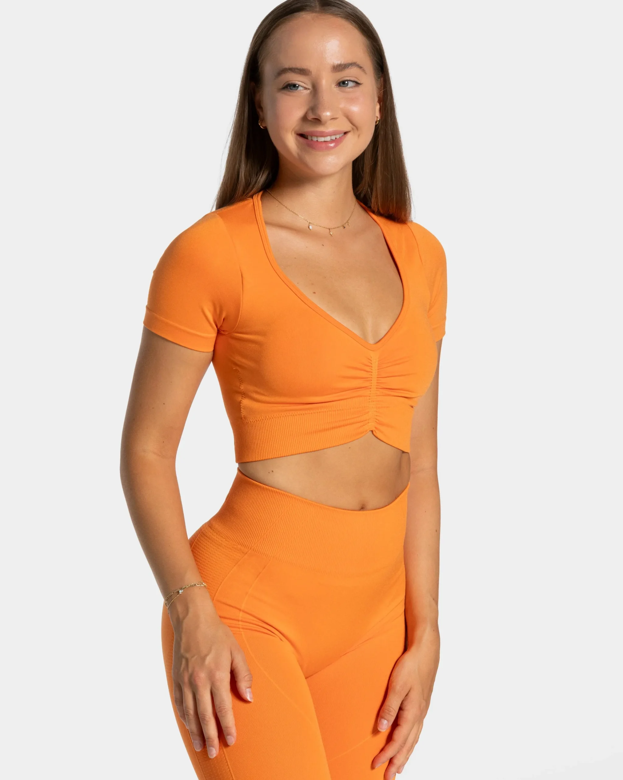 Fashion Crop Top Focus « orange » Femme Hauts | T-shirts