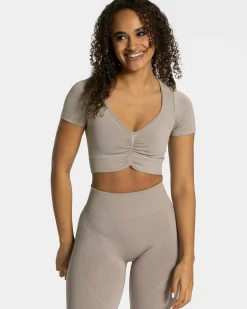 Outlet Crop Top Focus « poussière » Femme Hauts | T-shirts