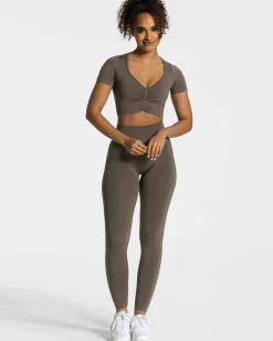 Outlet Crop Top Focus « taupe » Femme Hauts | T-shirts