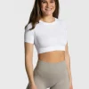 Fashion Crop Top Sensation « blanc » Femme Hauts | T-shirts