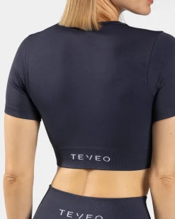 Hot Crop top Sensation « bleu foncé » Femme Hauts | T-shirts