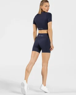 Hot Crop top Sensation « bleu foncé » Femme Hauts | T-shirts
