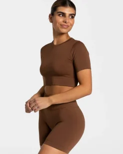 Online Crop top Sensation « caramel » Femme Hauts | T-shirts