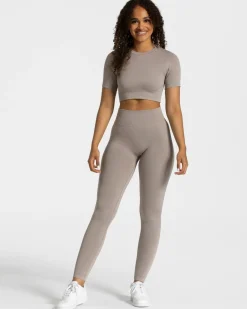 Sale Crop top Sensation « gris-pierre » Femme Hauts | T-shirts