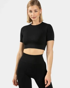 Sale Crop top Sensation « noir » Femme Hauts | T-shirts