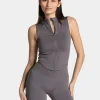 Discount Débardeur zippé Timeless Pro « graphite » Femme Hauts