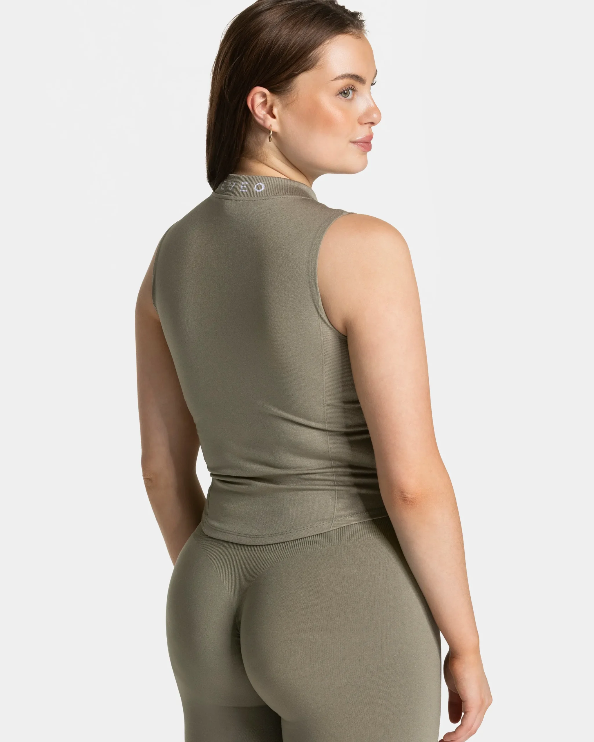 Clearance Débardeur zippé Timeless Pro « kaki » Femme Hauts