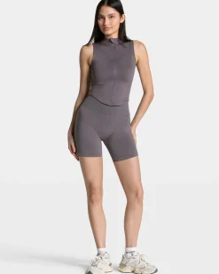 Discount Débardeur zippé Timeless Pro « graphite » Femme Hauts