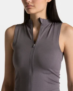 Discount Débardeur zippé Timeless Pro « graphite » Femme Hauts