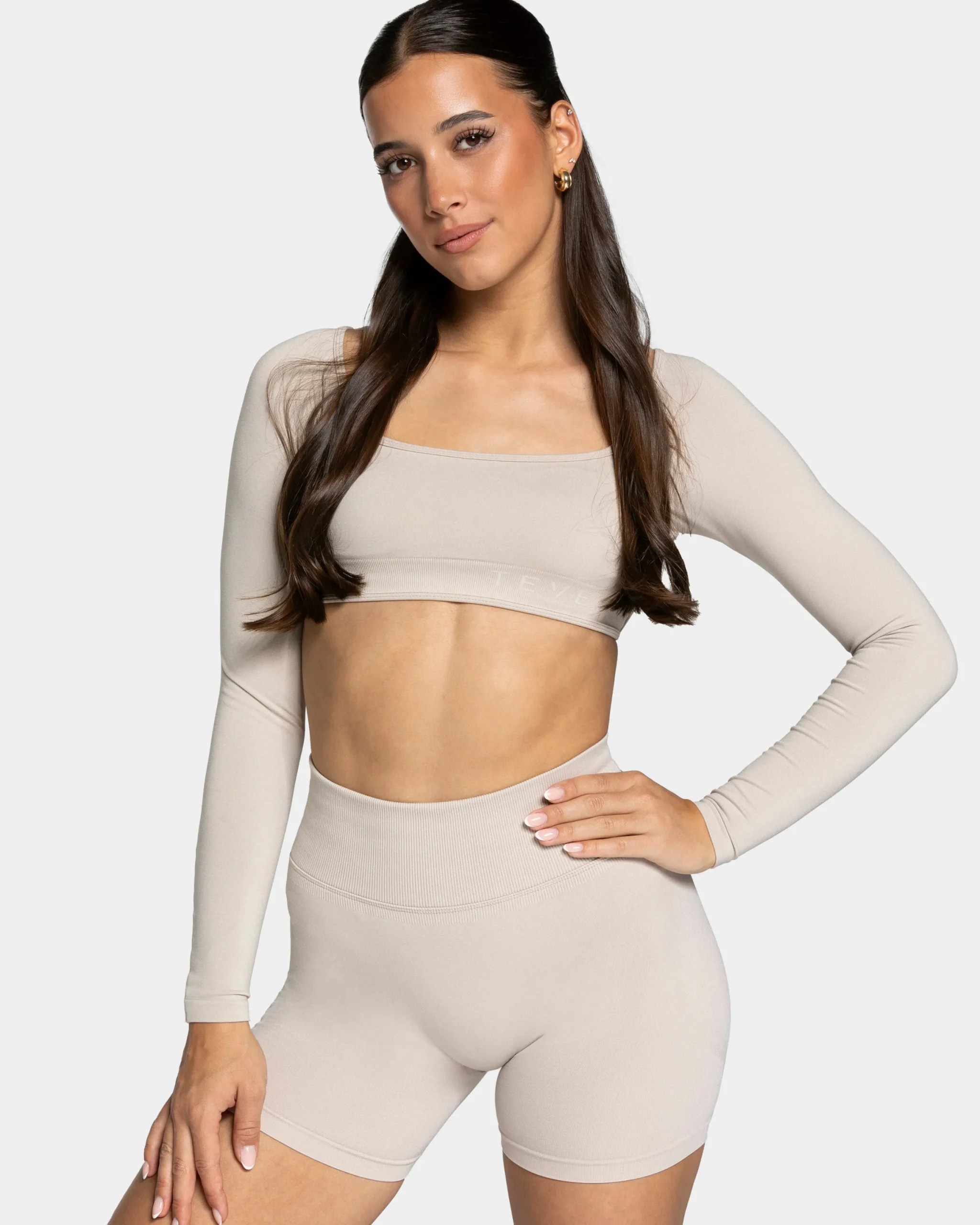 Hot Haut à manches longues Backless Femme « cream » Femme Hauts À Manches Longues