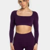 Clearance Haut à manches longues Backless Femme « aubergine » Femme Hauts À Manches Longues
