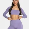 Discount Haut à manches longues Backless Femme « lavande » Femme Hauts À Manches Longues