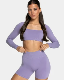 Discount Haut à manches longues Backless Femme « lavande » Femme Hauts À Manches Longues
