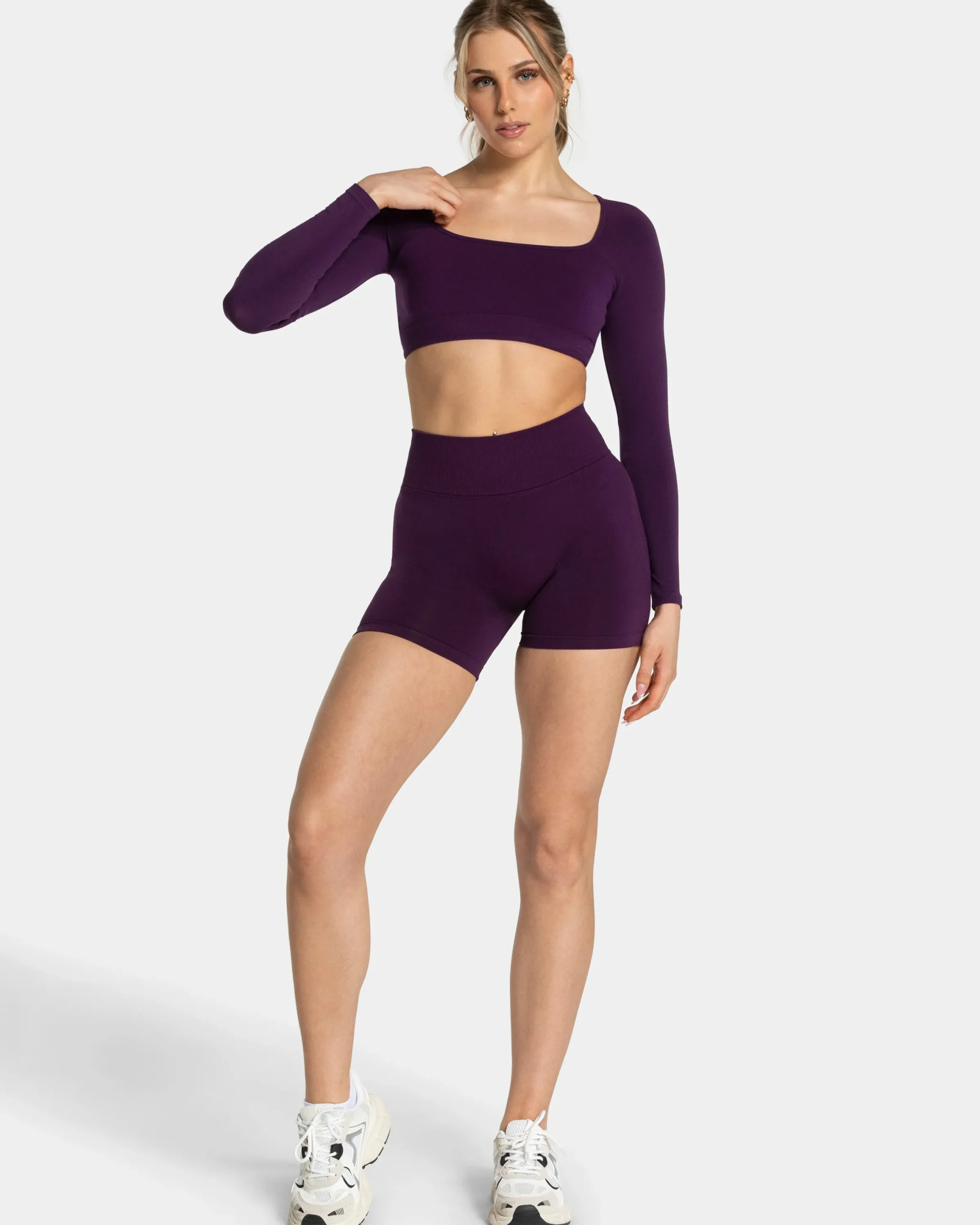 Clearance Haut à manches longues Backless Femme « aubergine » Femme Hauts À Manches Longues