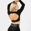 Online Haut à manches longues Everyday Cut Out « noir » Femme Hauts À Manches Longues