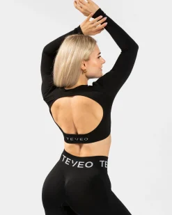 Online Haut à manches longues Everyday Cut Out « noir » Femme Hauts À Manches Longues